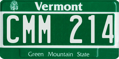 VT license plate CMM214