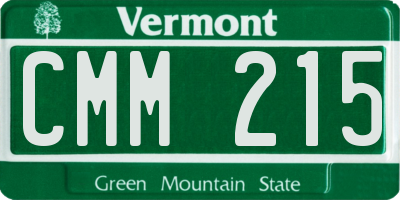 VT license plate CMM215