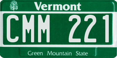 VT license plate CMM221