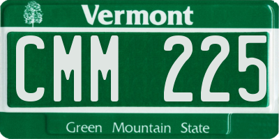 VT license plate CMM225