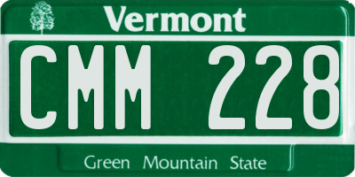 VT license plate CMM228