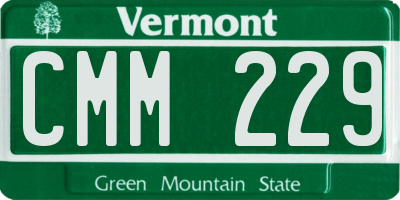VT license plate CMM229