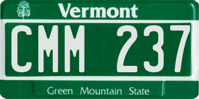VT license plate CMM237
