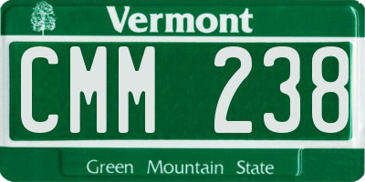 VT license plate CMM238