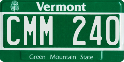 VT license plate CMM240