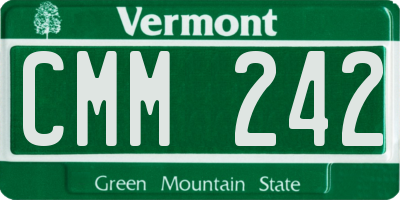 VT license plate CMM242