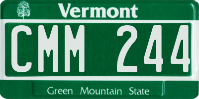 VT license plate CMM244