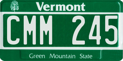 VT license plate CMM245