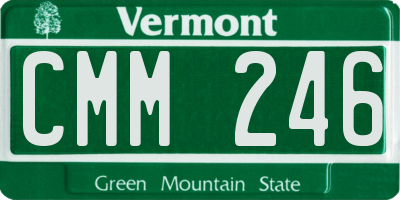 VT license plate CMM246