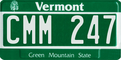 VT license plate CMM247
