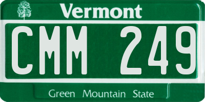 VT license plate CMM249