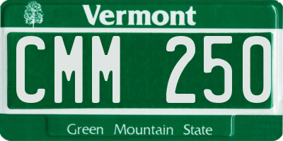 VT license plate CMM250
