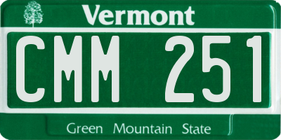 VT license plate CMM251