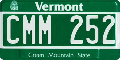 VT license plate CMM252