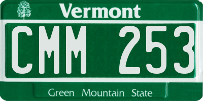 VT license plate CMM253