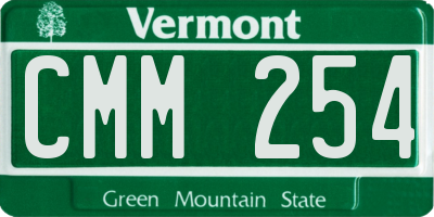 VT license plate CMM254