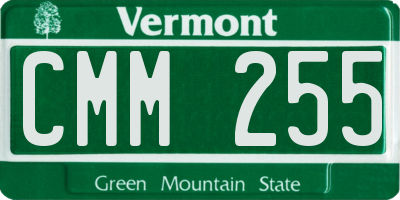VT license plate CMM255