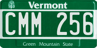 VT license plate CMM256