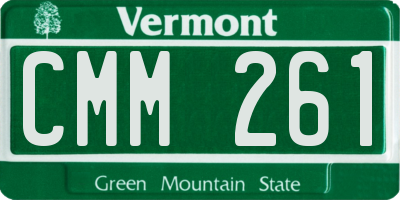VT license plate CMM261