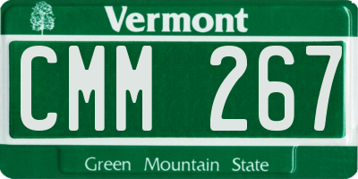 VT license plate CMM267