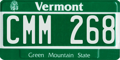 VT license plate CMM268