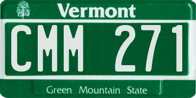 VT license plate CMM271