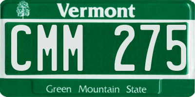 VT license plate CMM275