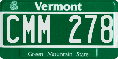 VT license plate CMM278