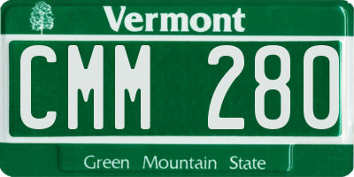 VT license plate CMM280