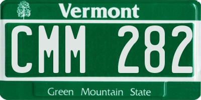 VT license plate CMM282