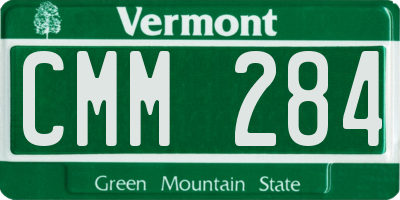 VT license plate CMM284