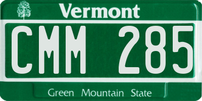 VT license plate CMM285