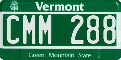 VT license plate CMM288