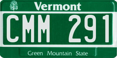 VT license plate CMM291