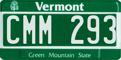 VT license plate CMM293