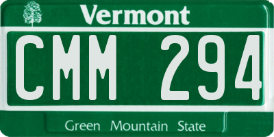 VT license plate CMM294