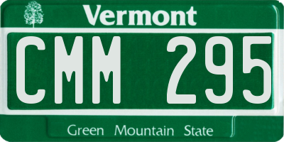 VT license plate CMM295