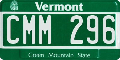 VT license plate CMM296