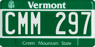 VT license plate CMM297