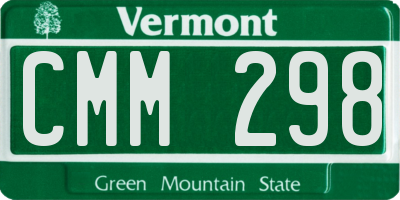 VT license plate CMM298