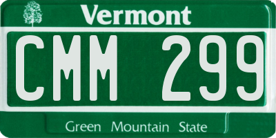 VT license plate CMM299