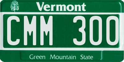 VT license plate CMM300