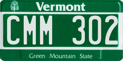 VT license plate CMM302