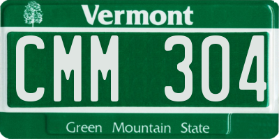 VT license plate CMM304