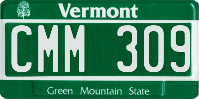 VT license plate CMM309