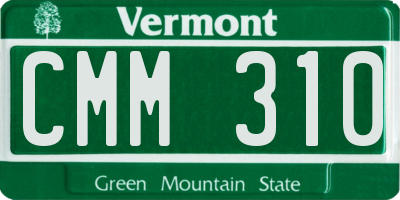 VT license plate CMM310