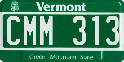 VT license plate CMM313