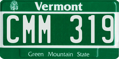 VT license plate CMM319
