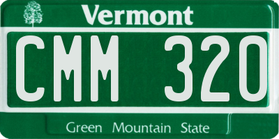 VT license plate CMM320