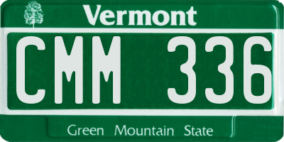 VT license plate CMM336